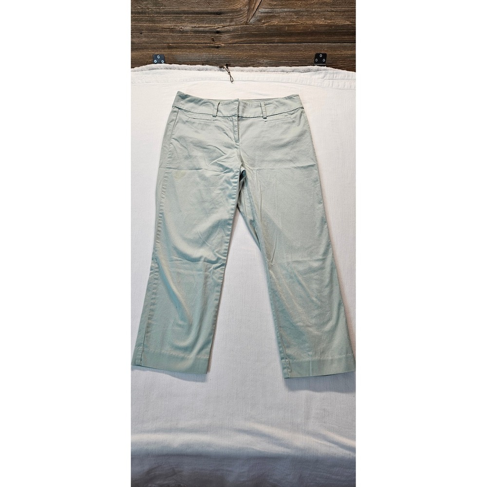 Ann Taylor LOFT Original Fit Crop Pants Sage Green Size 4 Casual Trousers